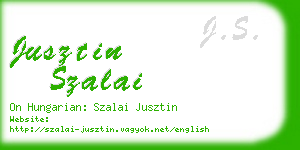 jusztin szalai business card